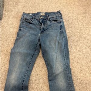 MOTHER Blue Skinny Jeans Medium Wash